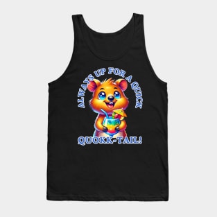 Quokka Cheers: Tropical Drink Delight Tank Top